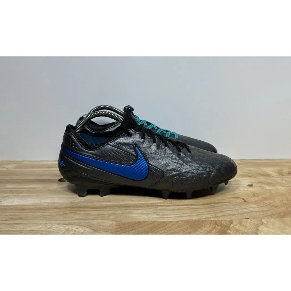 Nike Tiempo Legend 8 Elite FG Under The Radar Black Blue Cleats Men’s Size 8.5